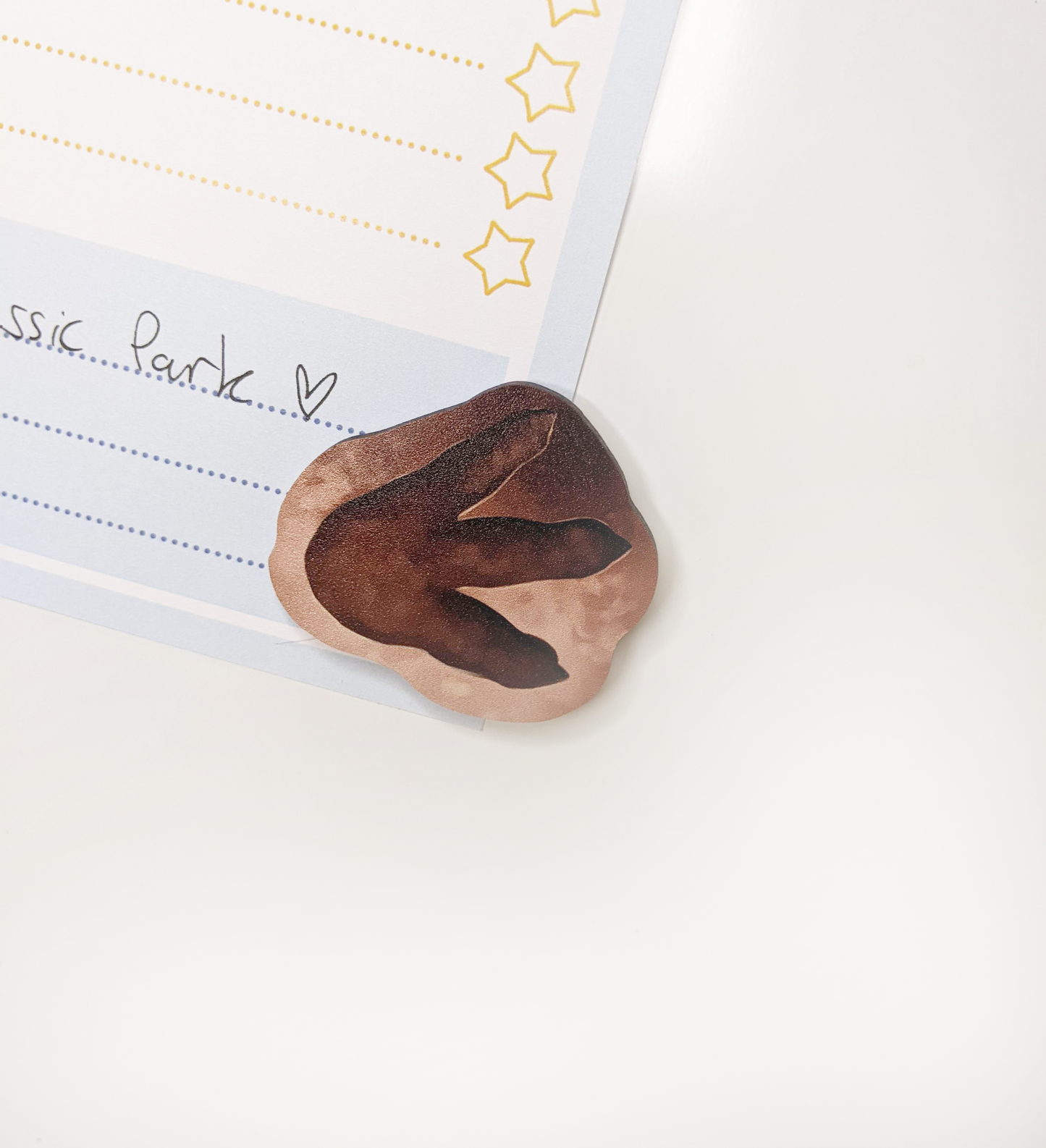 Trex Footprint Wooden Magnet