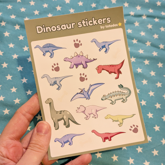 Dinosaur Sticker Sheet