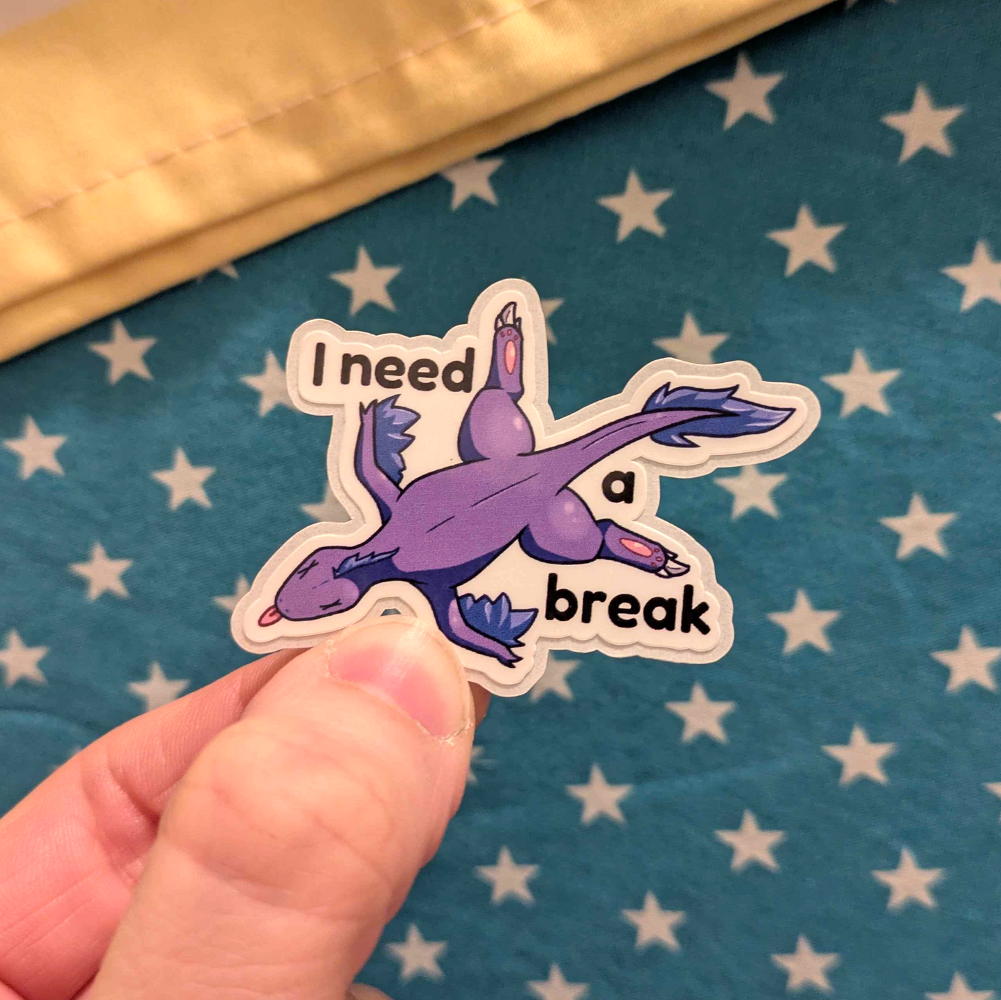 I Need a Break Dinosaur Sticker