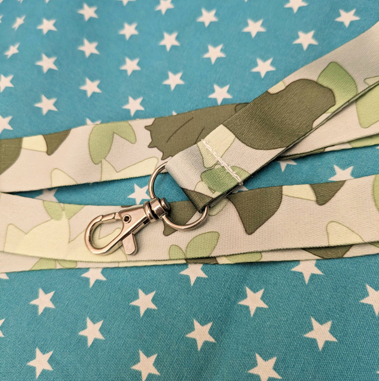 Leafy Greens & Jurassic Scenes - Dinosaur Silhouette Lanyard