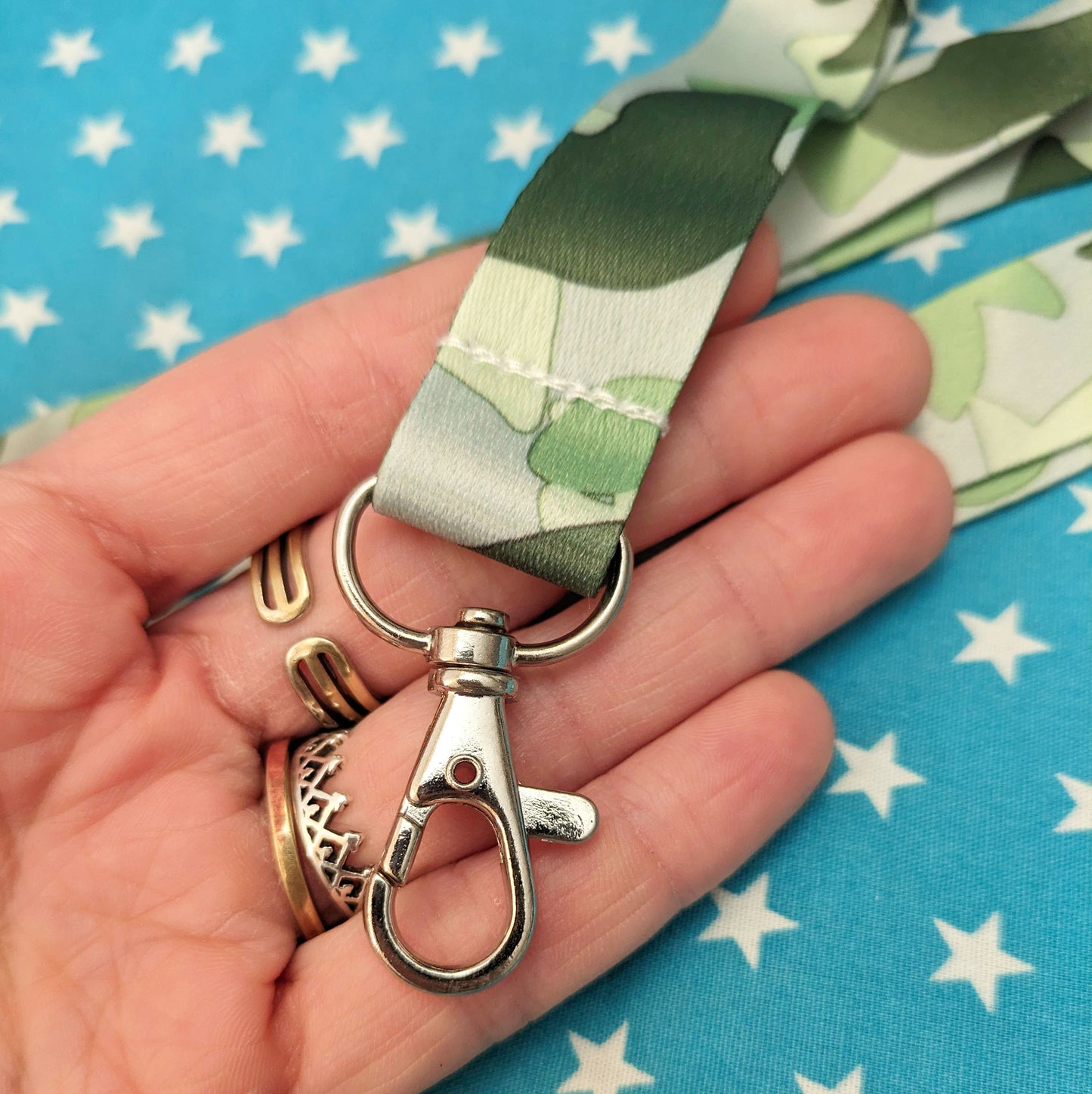 Leafy Greens & Jurassic Scenes - Dinosaur Silhouette Lanyard