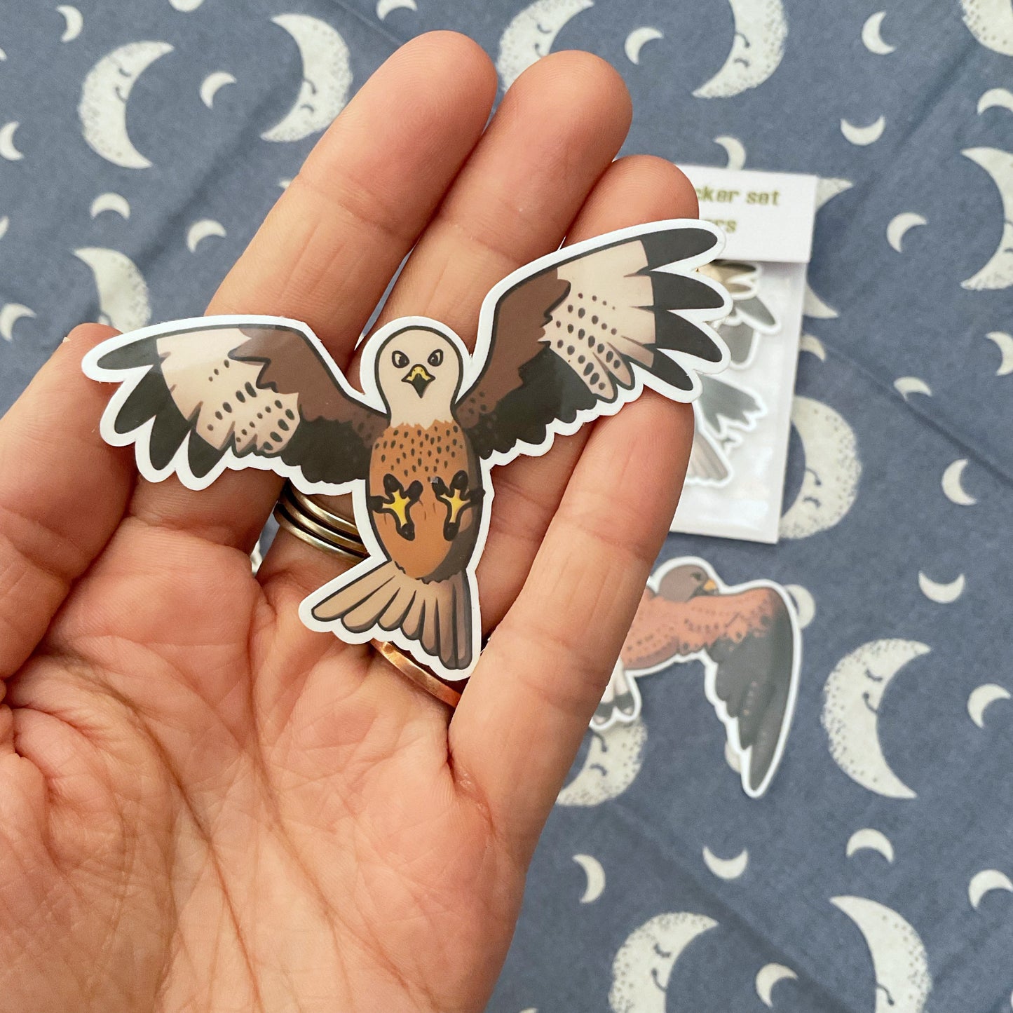British Bird of Prey Sticker Pack - Peregrine Falcon, Osprey, Red Kite, Kestrel