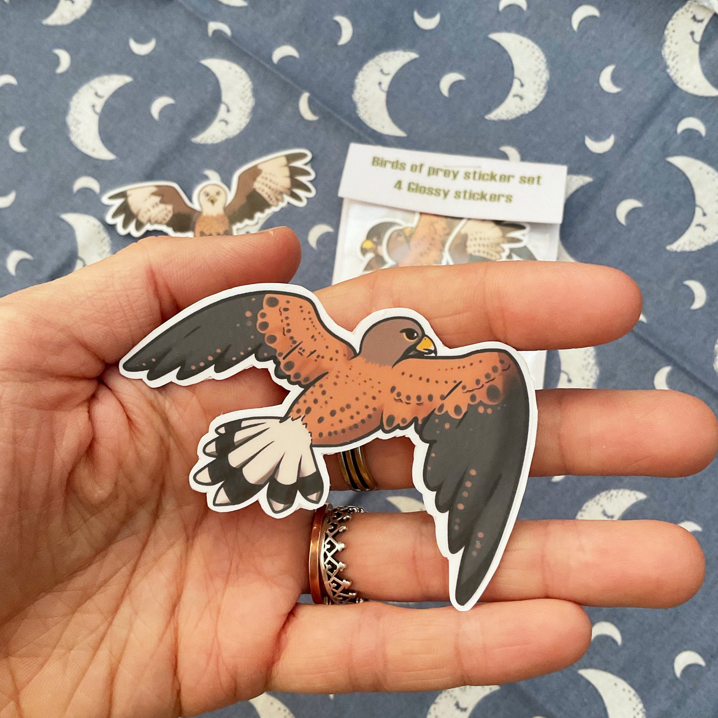 British Bird of Prey Sticker Pack - Peregrine Falcon, Osprey, Red Kite, Kestrel