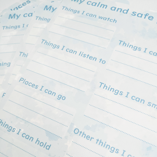 Calm and Safe Space Reminder Cards