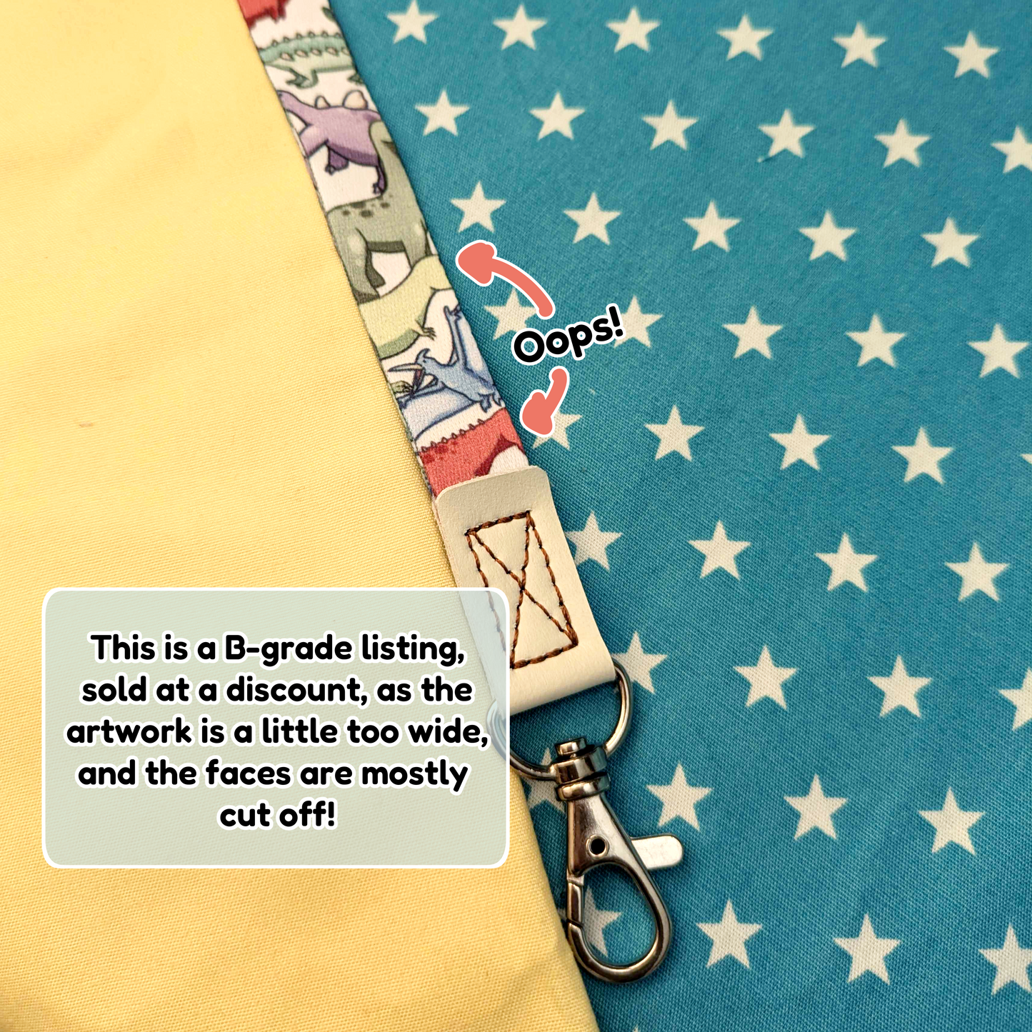 B grade Dinosaur Lanyard with Safety Breakaway Catch