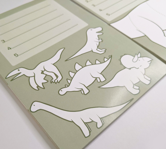 A5 Colour in Dinosaur To-Do List Notepad