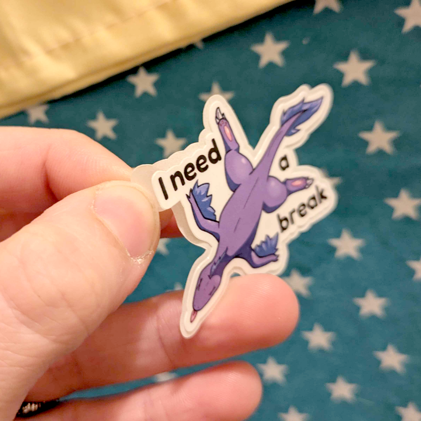 I Need a Break Dinosaur Sticker
