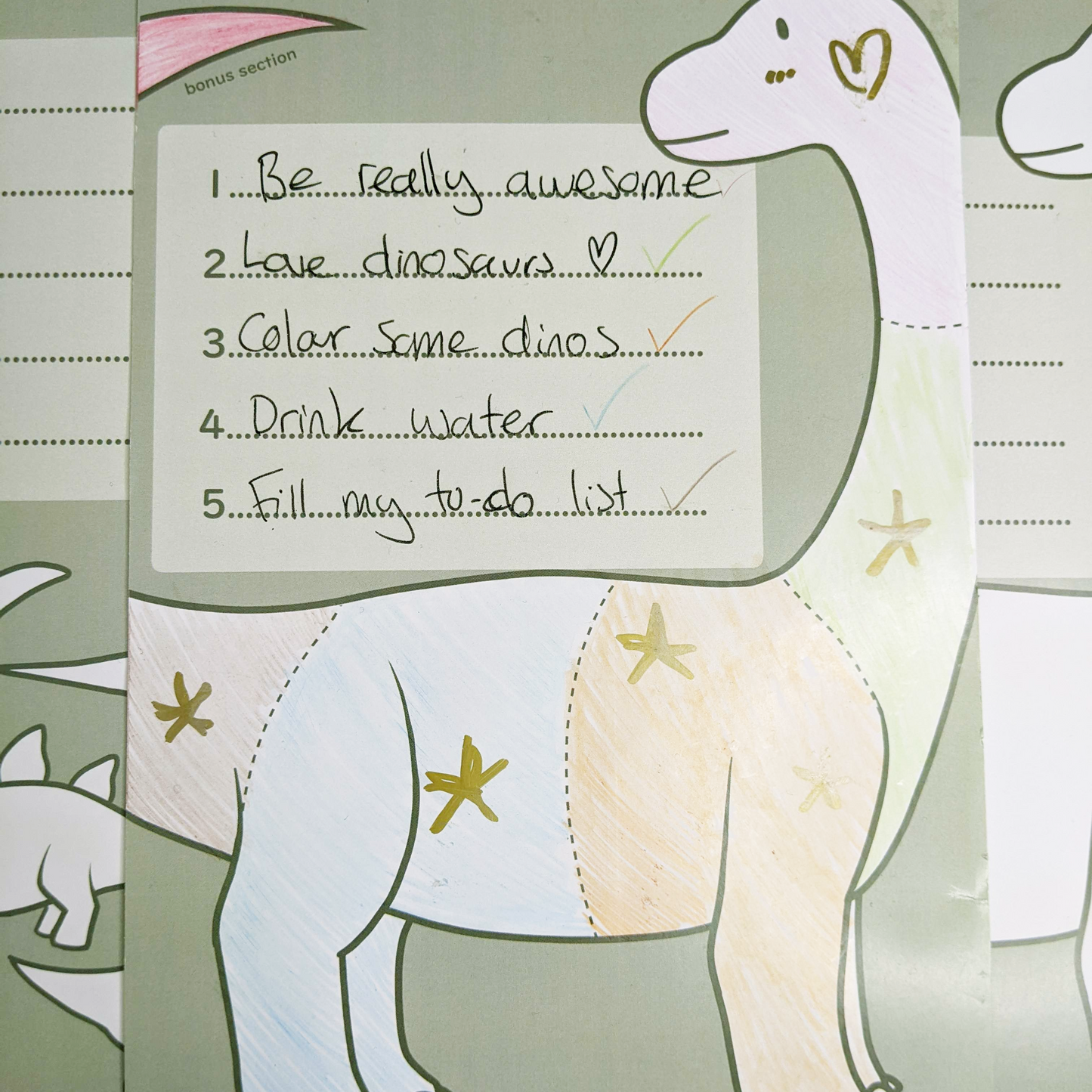 A5 Colour in Dinosaur To-Do List Notepad